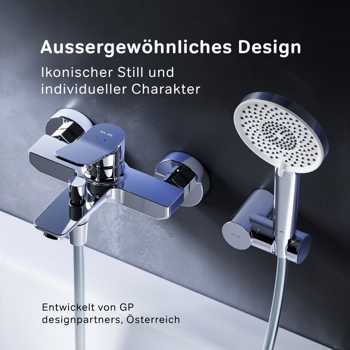 FXA15000 Wannenarmatur mit Handbrause und Halter X-Joy Mischbatterie Badewanne Wasserhahn Bad ampm-store.de