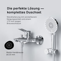 FXA15000 Wannenarmatur mit Handbrause und Halter X-Joy Mischbatterie Badewanne Wasserhahn Bad ampm-store.de