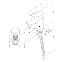 FXA82800 Bad Armatur X-Joy Waschtischarmatur EcoStart-Funktion mit Klick-Ablaufgarnitur Wasserhahn ampm-store.de