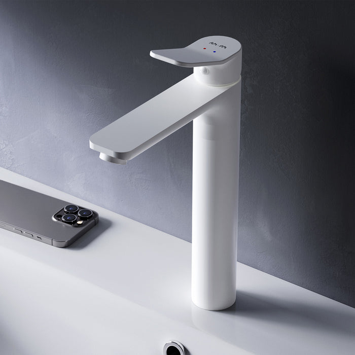 FXA92033 Bad Armatur X-Joy Waschtischarmatur mit hohem Auslauf Wasserhahn, Weiß ampm-store.de