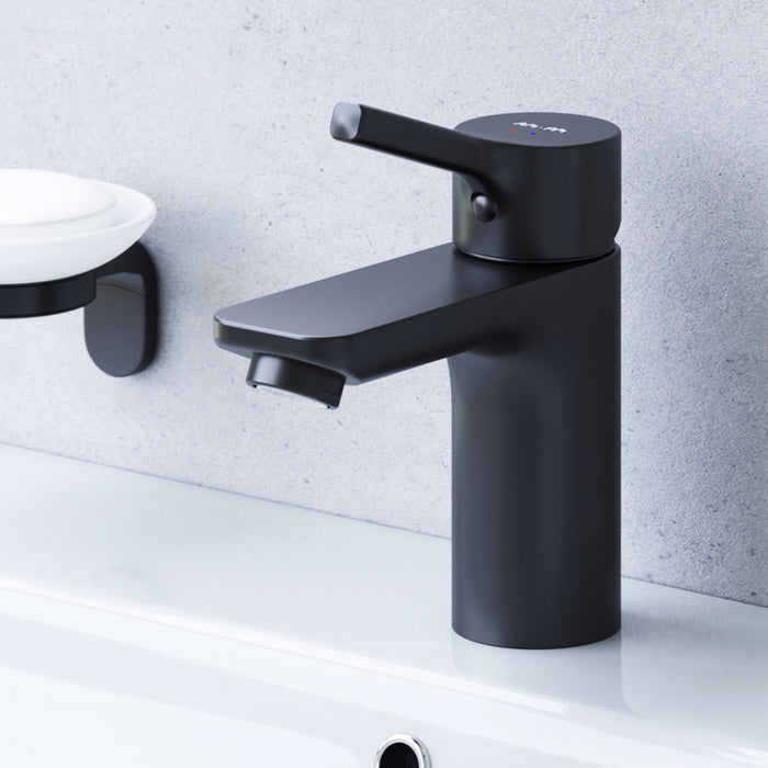 FXB02122 Bad Armatur X-Joy S Waschtischarmatur Wasserhahn, Schwarz ampm-store.de