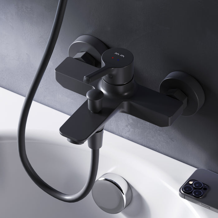 FXB10022 Wannenarmatur X-Joy S Mischbatterie Badewanne Wasserhahn Bad, Schwarz ampm-store.de