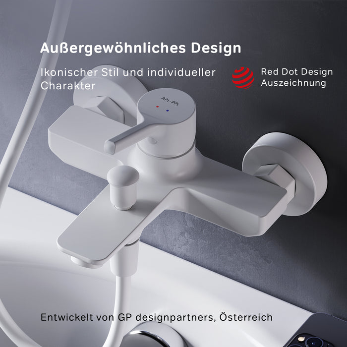 FXB10033 Wannenarmatur X-Joy S Mischbatterie Badewanne Wasserhahn Bad, Weiß ampm-store.de