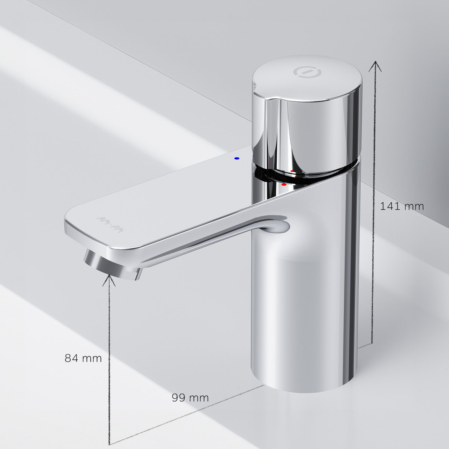 FXT82500 Bad Armatur X-Joy TouchReel Waschtischarmatur mit Klick-Ablaufgarnitur Wasserhahn ampm-store.de