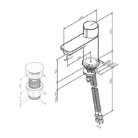 FXT82500 Bad Armatur X-Joy TouchReel Waschtischarmatur mit Klick-Ablaufgarnitur Wasserhahn ampm-store.de