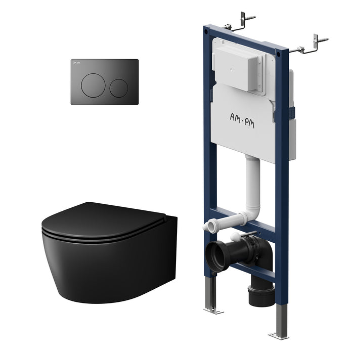 IIS90138.XB1700MB Set: Wand-WC + Vorwandelement + Drückerplatte ampm-store.de