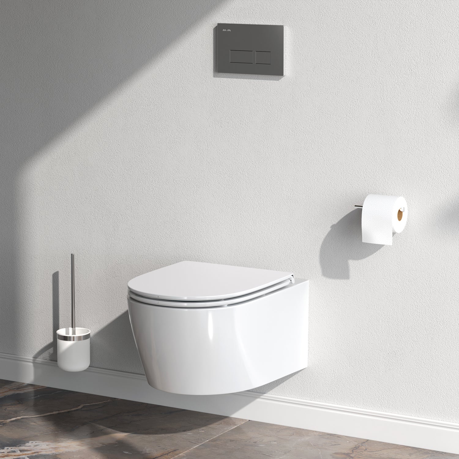 Toilettes murales CXB1700SC avec siège X-Joy S Toilettes à fond creux FlashClean, toilettes suspendues sans bride avec abattant