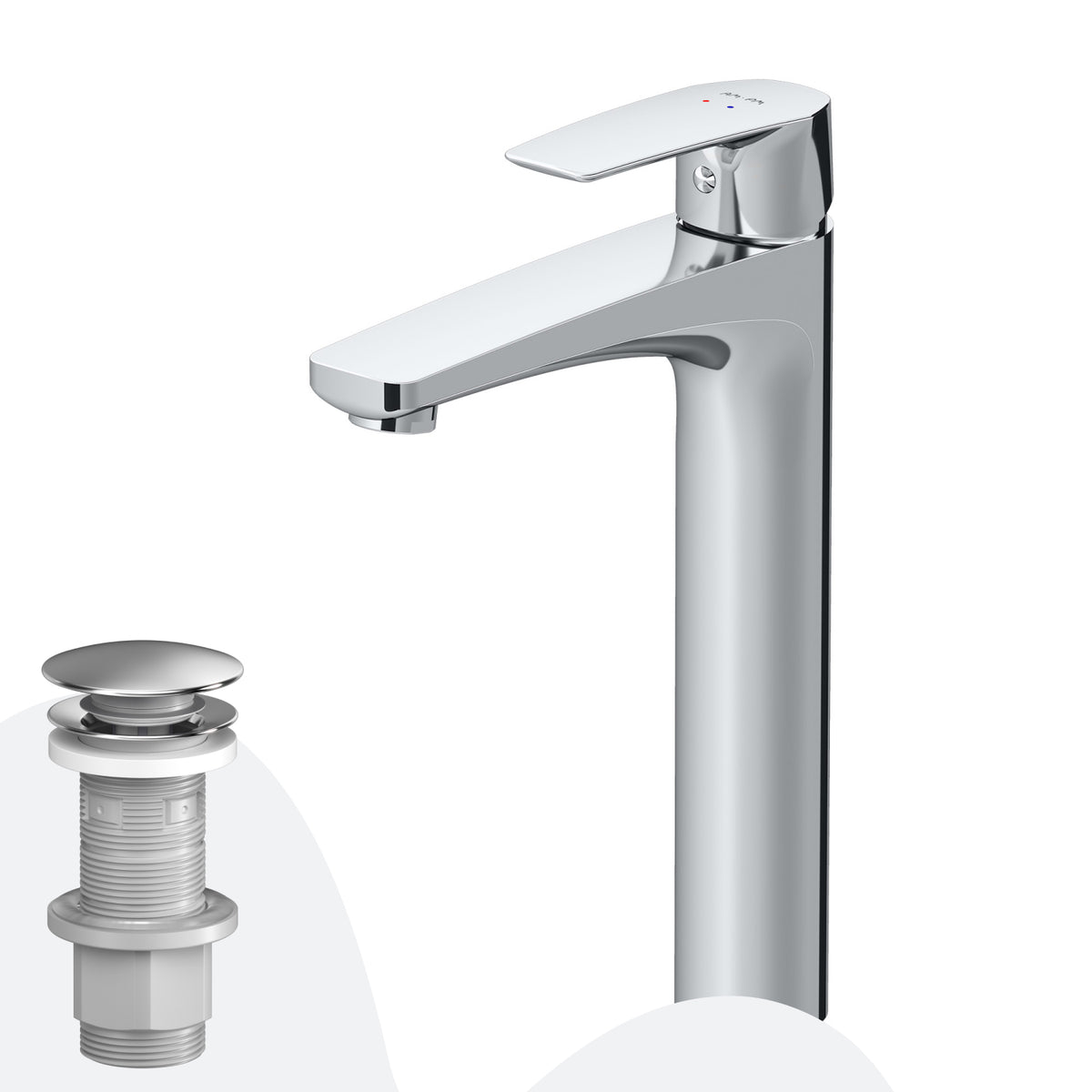 Robinet de lavabo haut Gem avec bonde à clic–FGA92200