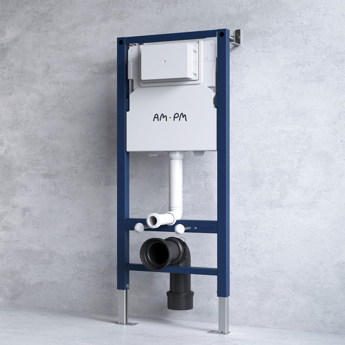 WC-Komplettset Gem mit Vorwandelement und schwarzer Betätigungsplatte – IIS90238.GA1700