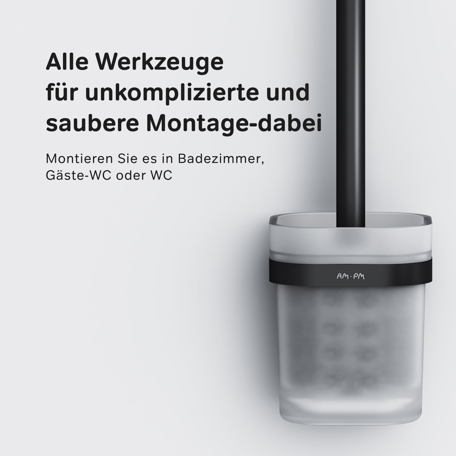 A8F33322 Toilettenbürste Func WC-Bürstenhalter, Schwarz ampm-store.de