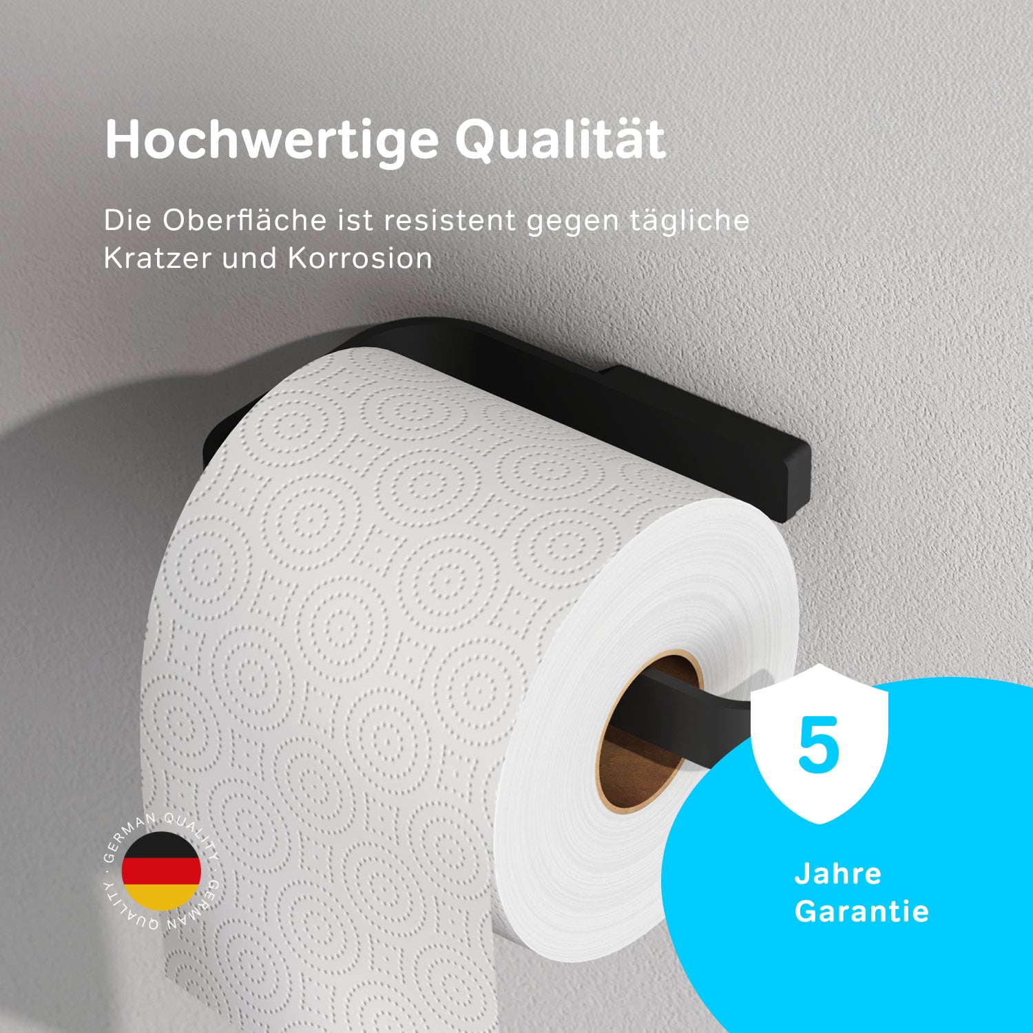 A8F34122 Toilettenpapierhalter Func Klorollenhalter ohne Deckel, Schwarz ampm-store.de