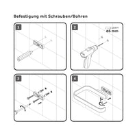 A8F34122 Toilettenpapierhalter Func Klorollenhalter ohne Deckel, Schwarz ampm-store.de