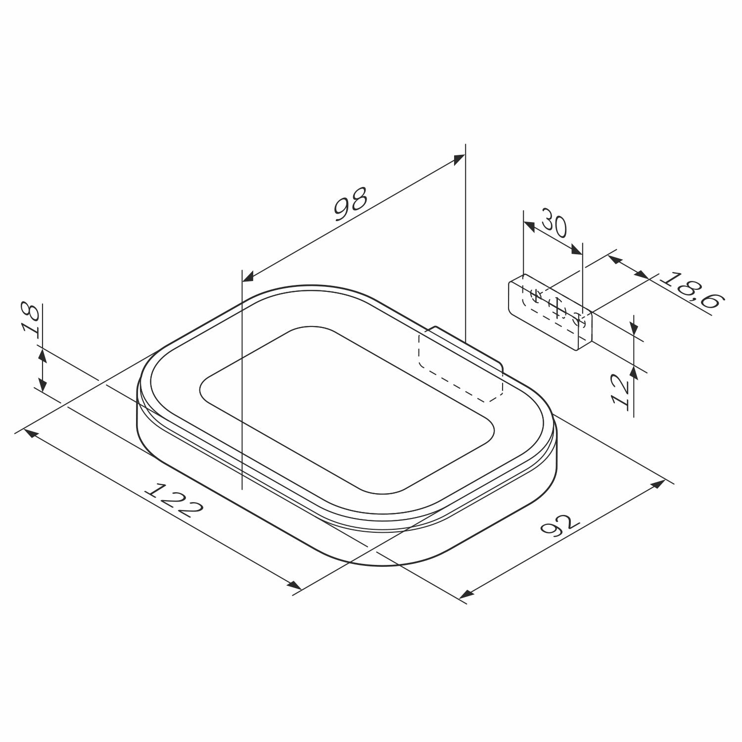 A8F34200 Seifenschale aus Glas Func Seifenhalter ampm-store.de