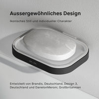 A8F34222 Seifenschale aus Glas Func Seifenhalter, Schwarz ampm-store.de