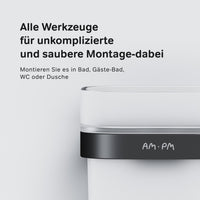 A8F34322 Zahnbürstenhalter Func Zahnputzbecher mit Wandhalterung, Schwarz ampm-store.de