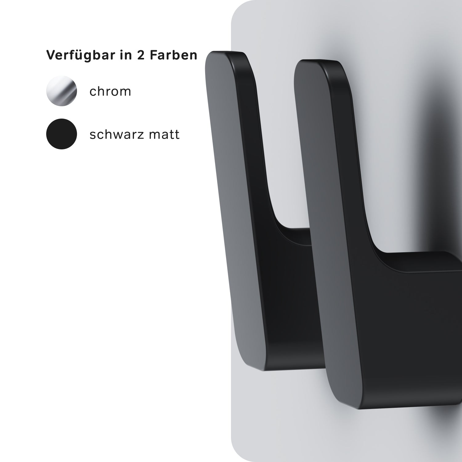 A8F35622 Handtuchhaken Func Doppelhaken für Handtücher Wandhaken, Schwarz ampm-store.de