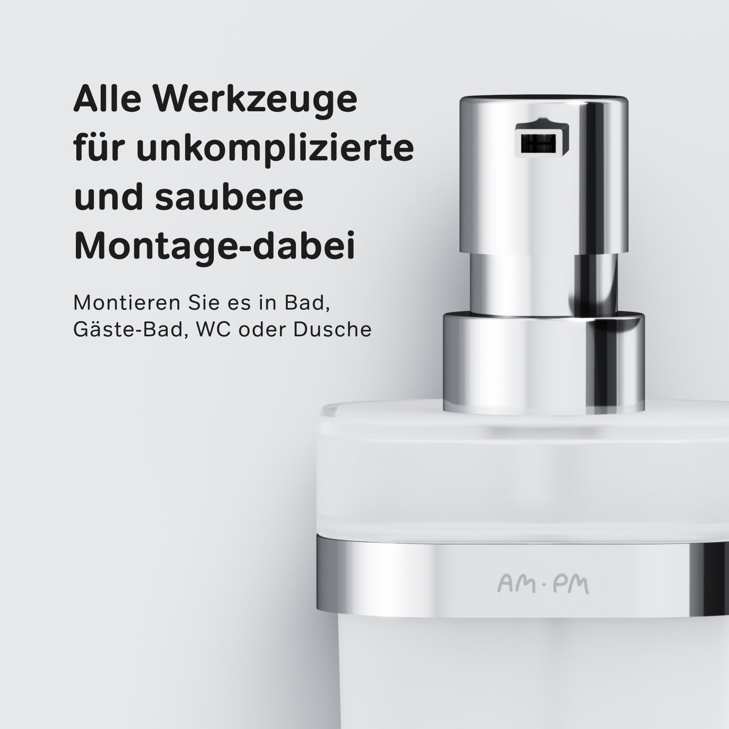 A8F36900 Seifenspender Func Flüssigseifenspender aus Glas mit Wandhalterung ampm-store.de