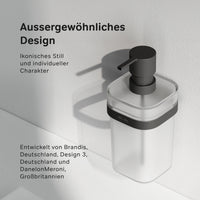 A8F36922 Seifenspender Func Flüssigseifenspender aus Glas mit Wandhalterung, Schwarz ampm-store.de