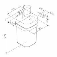 A8F36922 Seifenspender Func Flüssigseifenspender aus Glas mit Wandhalterung, Schwarz ampm-store.de