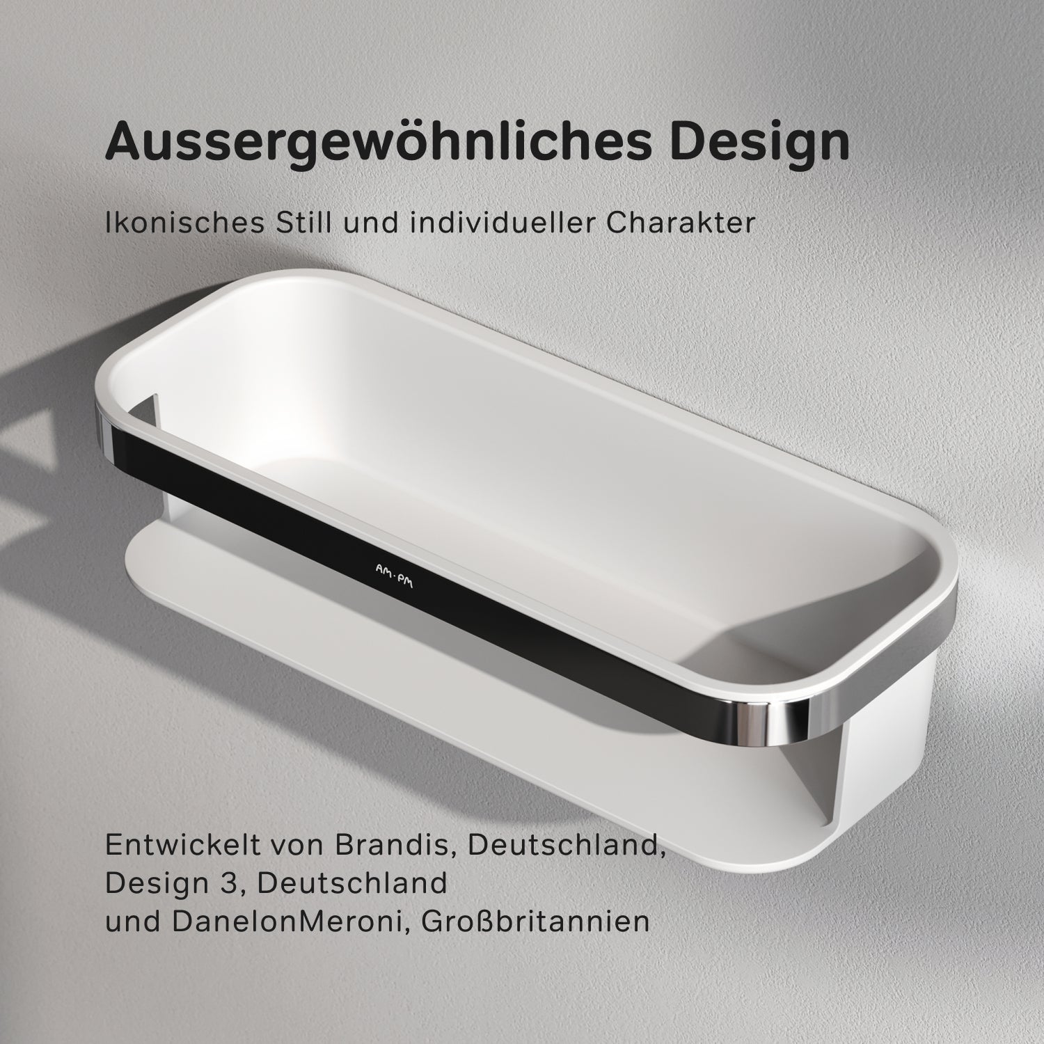 A8F53100 Duschkorb mit Wandhalterung Func Duschablage ampm-store.de