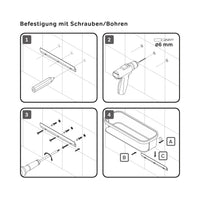 A8F53100 Duschkorb mit Wandhalterung Func Duschablage ampm-store.de