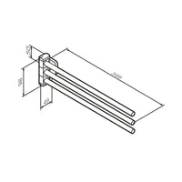 AGA32700 Dreifacher Handtuchhalter Gem Handtuchstange ampm-store.de