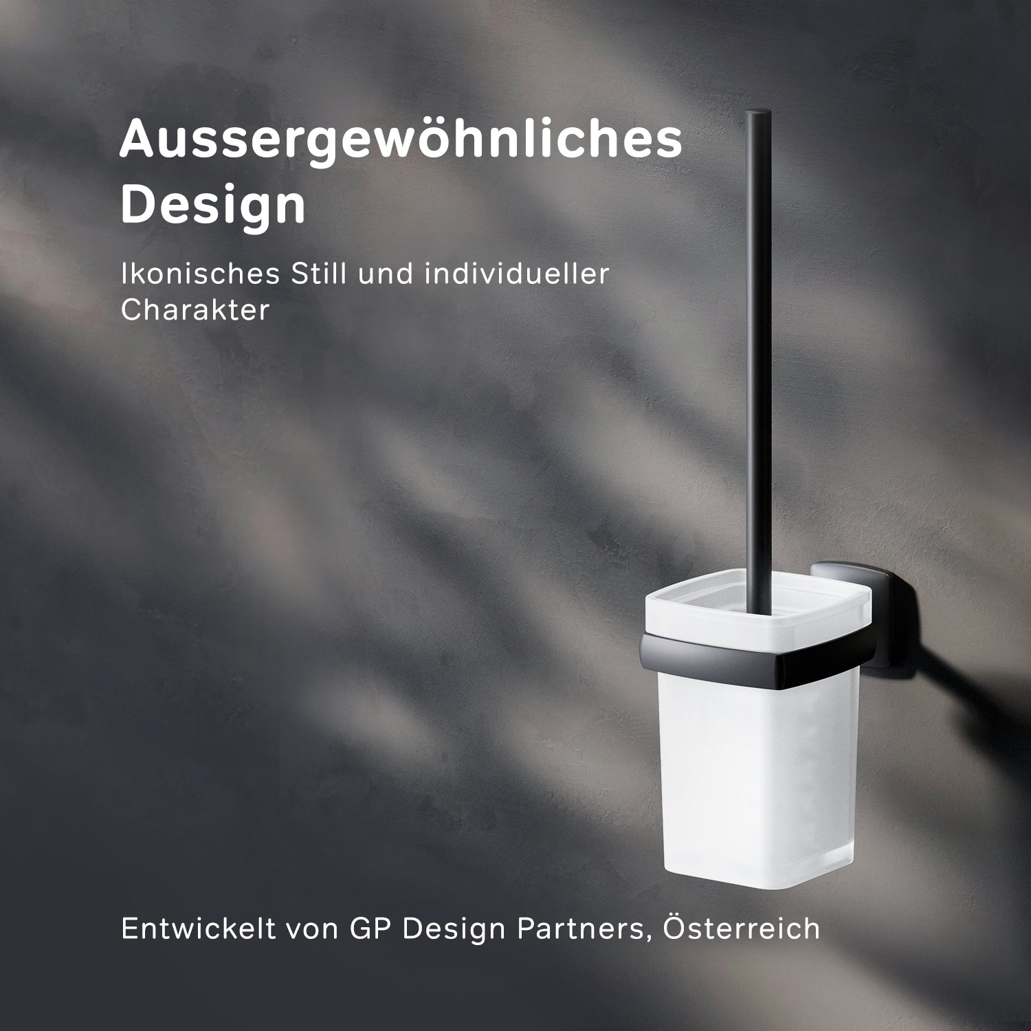 AGA33422 Toilettenbürste Gem WC-Bürstenhalter, universell, Schwarz ampm-store.de