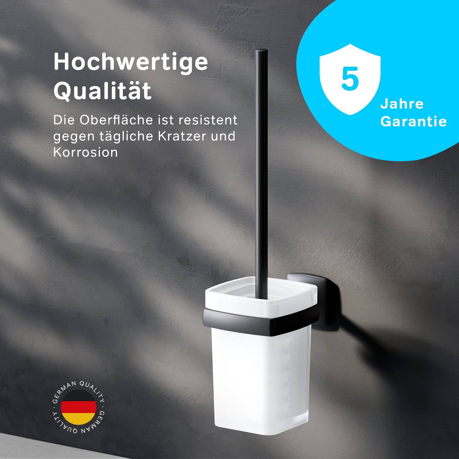 AGA33422 Toilettenbürste Gem WC-Bürstenhalter, universell, Schwarz ampm-store.de