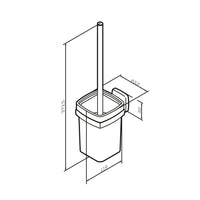AGA33422 Toilettenbürste Gem WC-Bürstenhalter, universell, Schwarz ampm-store.de