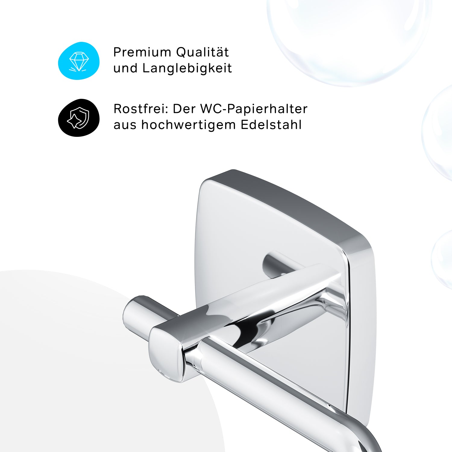AGA34100 Toilettenpapierhalter Gem Klorollenhalter ohne Deckel ampm-store.de