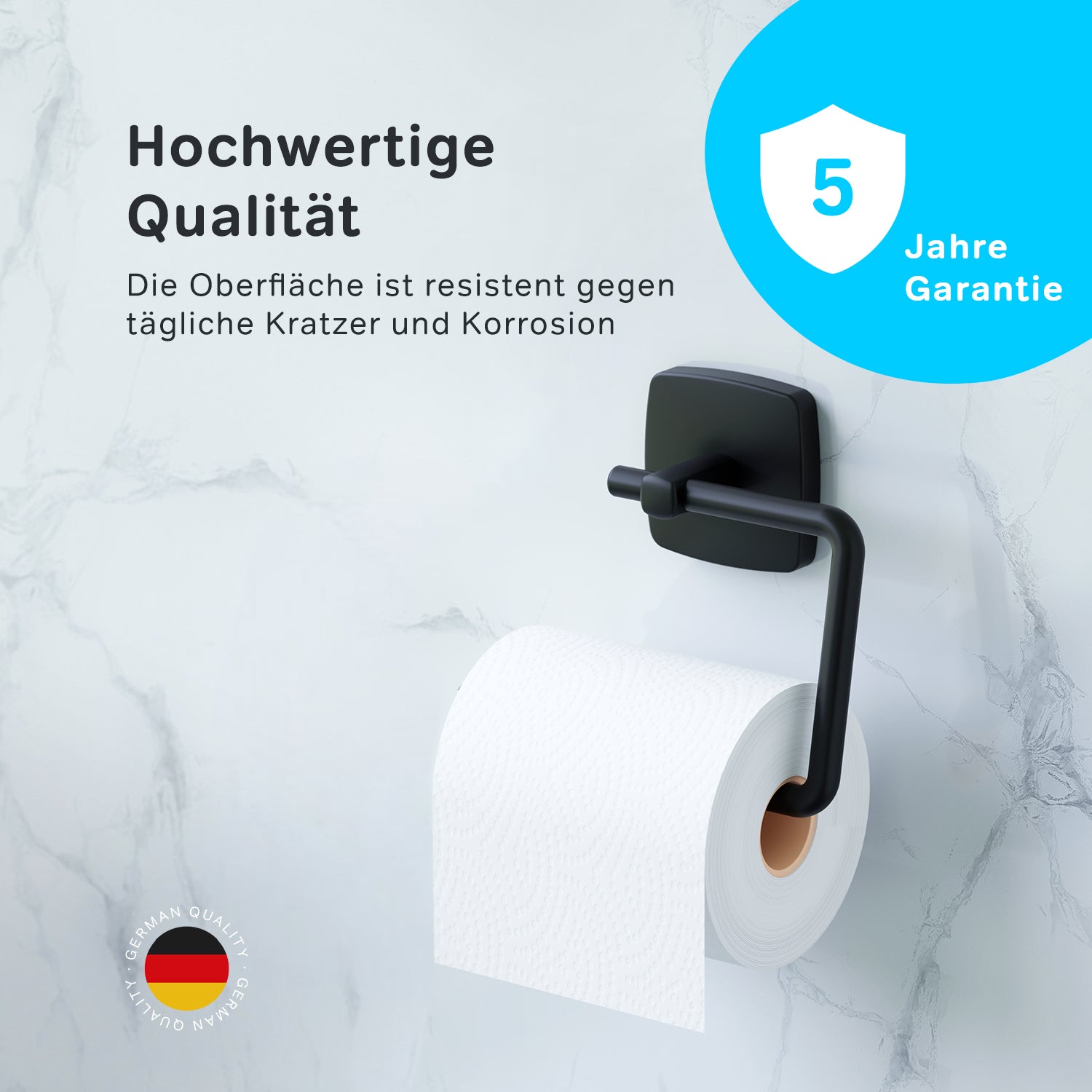 AGA34122 Toilettenpapierhalter Gem Klorollenhalter ohne Deckel, Schwarz ampm-store.de