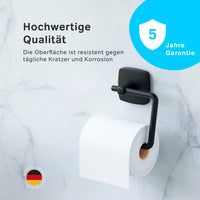 AGA34122 Toilettenpapierhalter Gem Klorollenhalter ohne Deckel, Schwarz ampm-store.de