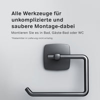 AGA34122 Toilettenpapierhalter Gem Klorollenhalter ohne Deckel, Schwarz ampm-store.de