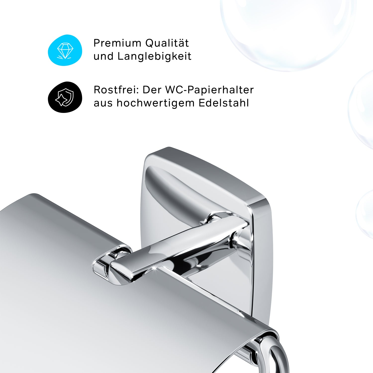 AGA341400 Toilettenpapierhalter Gem Klorollenhalter mit Deckel ampm-store.de