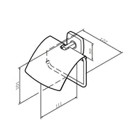 AGA341400 Toilettenpapierhalter Gem Klorollenhalter mit Deckel ampm-store.de