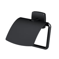 AGA341422 Toilettenpapierhalter Gem Klorollenhalter mit Deckel, Schwarz ampm-store.de
