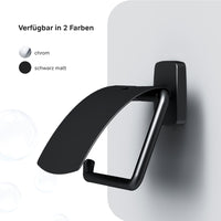 AGA341422 Toilettenpapierhalter Gem Klorollenhalter mit Deckel, Schwarz ampm-store.de