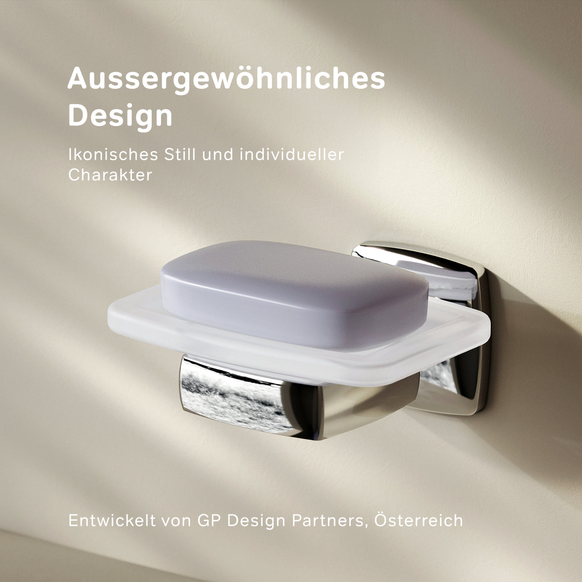 AGA34200 Seifenschale aus Glas mit Wandhalterung Gem Seifenhalter ampm-store.de