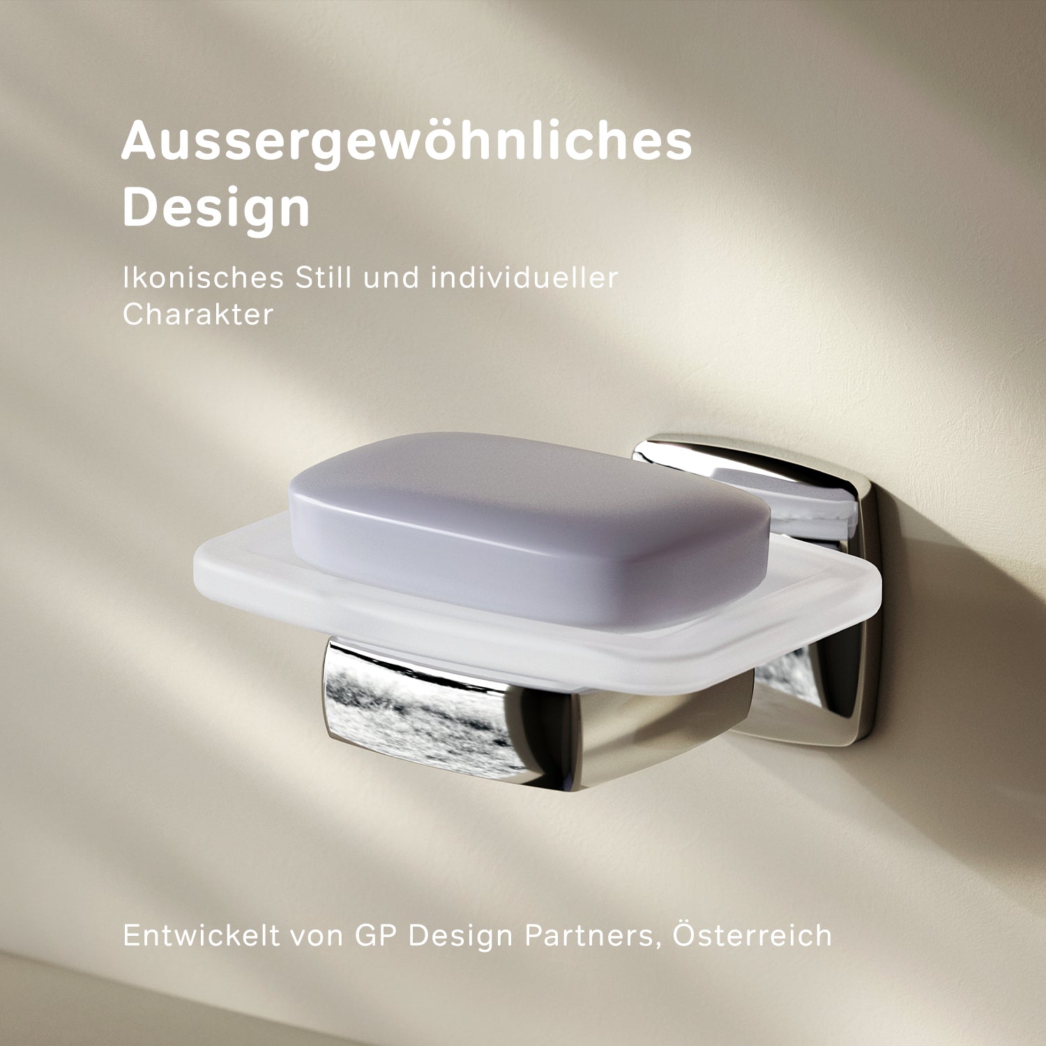 AGA34200 Seifenschale aus Glas mit Wandhalterung Gem Seifenhalter ampm-store.de