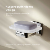 AGA34200 Seifenschale aus Glas mit Wandhalterung Gem Seifenhalter ampm-store.de