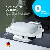 AGA34200 Seifenschale aus Glas mit Wandhalterung Gem Seifenhalter ampm-store.de