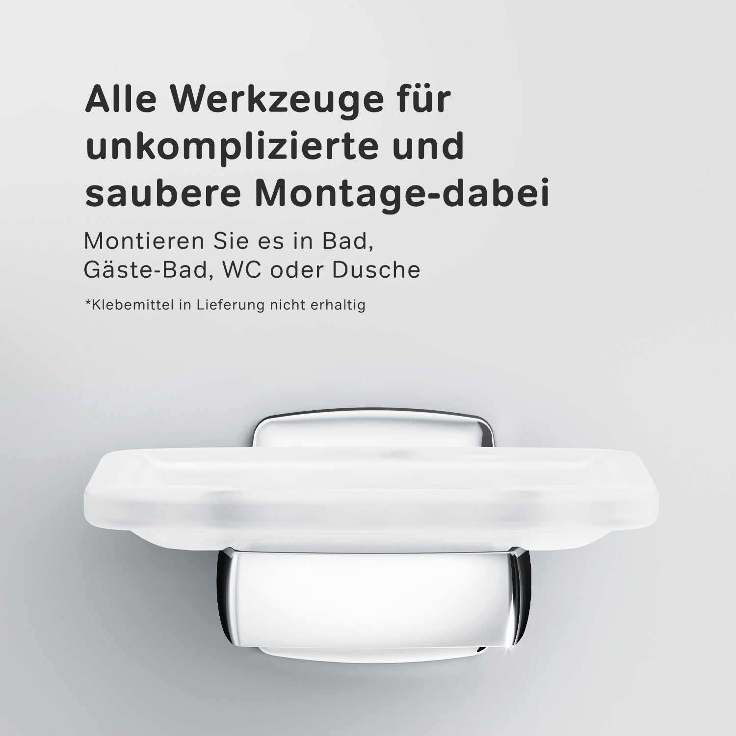 AGA34200 Seifenschale aus Glas mit Wandhalterung Gem Seifenhalter ampm-store.de