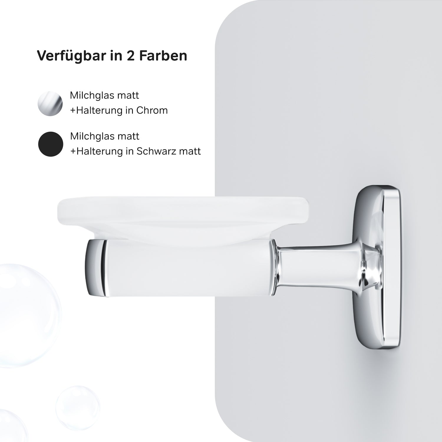 AGA34200 Seifenschale aus Glas mit Wandhalterung Gem Seifenhalter ampm-store.de