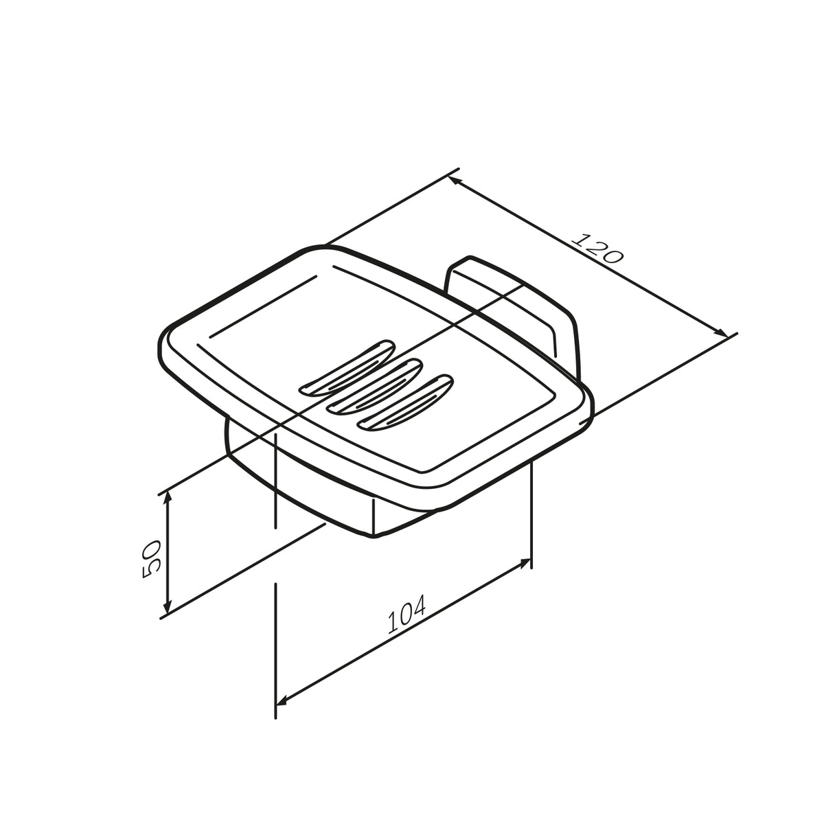 AGA34200 Seifenschale aus Glas mit Wandhalterung Gem Seifenhalter ampm-store.de