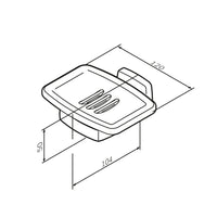 AGA34222 Seifenschale aus Glas mit Wandhalterung Gem Seifenhalter, Schwarz ampm-store.de
