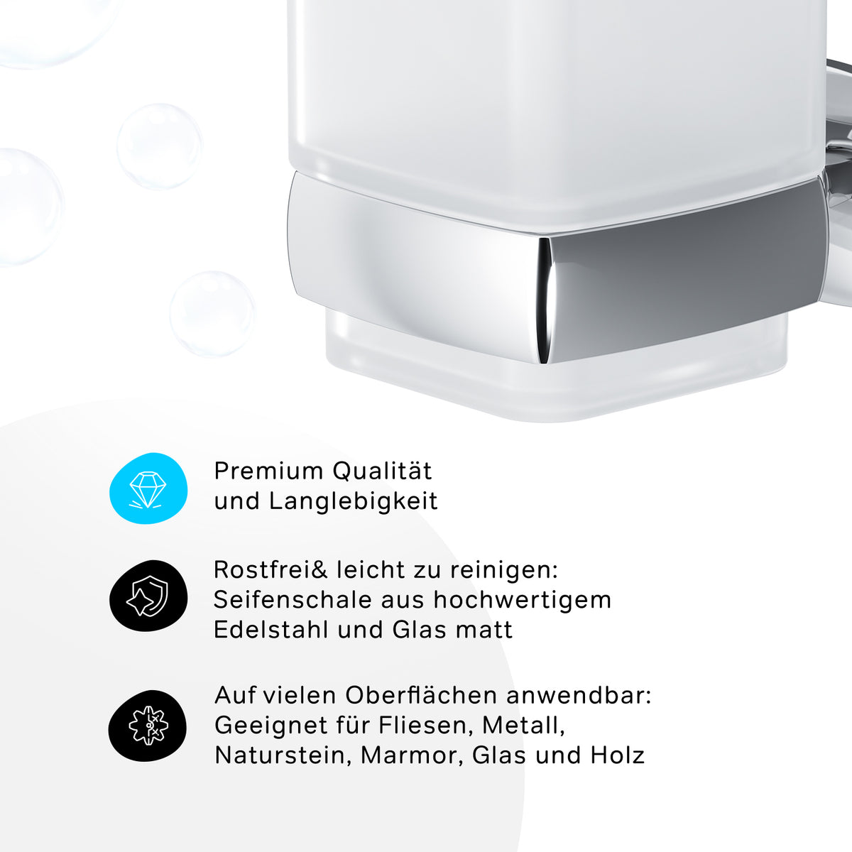 AGA34300 Zahnbürstenhalter Gem Zahnputzbecher mit Wandhalterung ampm-store.de