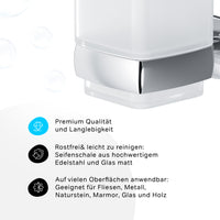 AGA34300 Zahnbürstenhalter Gem Zahnputzbecher mit Wandhalterung ampm-store.de