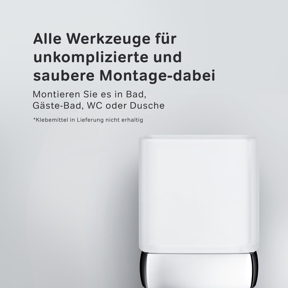 AGA34300 Zahnbürstenhalter Gem Zahnputzbecher mit Wandhalterung ampm-store.de