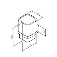 AGA34300 Zahnbürstenhalter Gem Zahnputzbecher mit Wandhalterung ampm-store.de