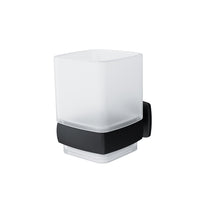 AGA34322 Zahnbürstenhalter Gem Zahnputzbecher mit Wandhalterung, Schwarz ampm-store.de